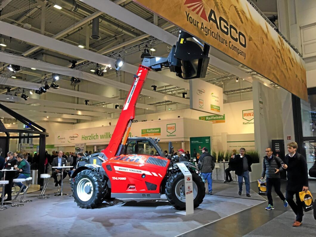 Massey Ferguson hade flera nyheter i montern. Som en ny teleskoplastare.