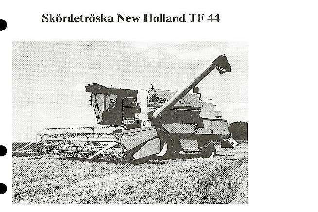 Även skördetröskor testades, här är en rapport från 1984 på en New Holland.