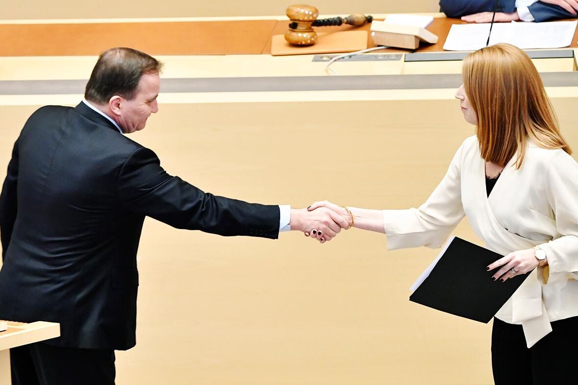 Stefan Löfven (S) och Annie Lööf (C).