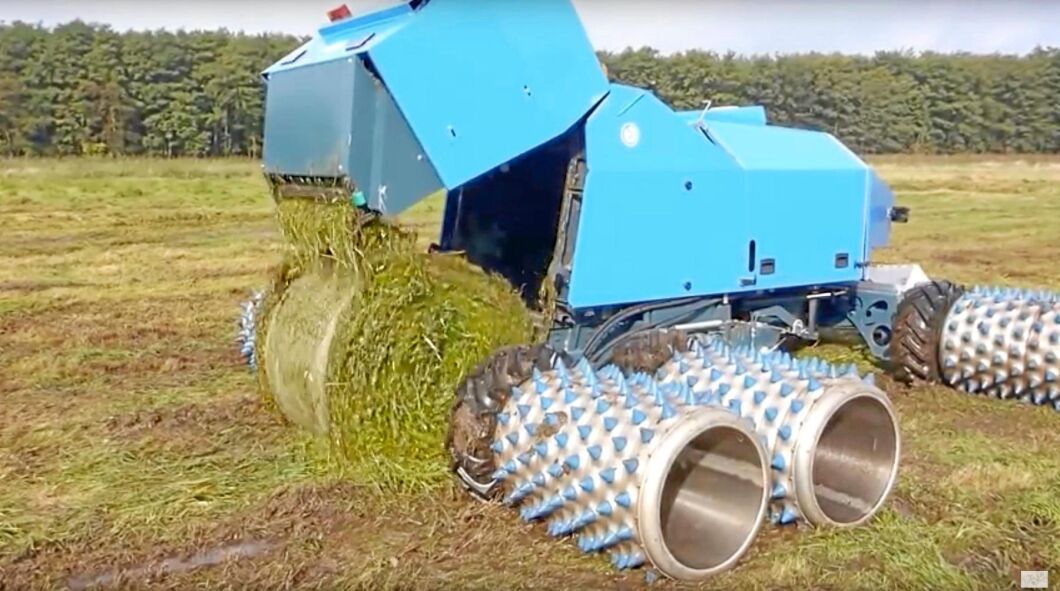 Maskinen tar sig fram även i brant alpterräng där många vanliga traktorekipage har svårt att ta sig fram.