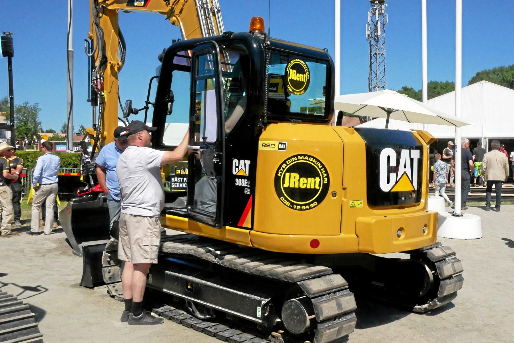 Minigrävmaskinen Cat 308E.