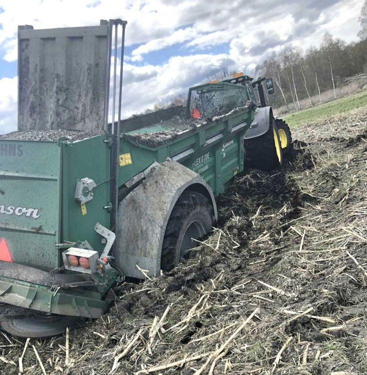 Samson-spridare som fastnat.