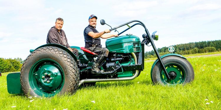 Trehjuligt hemmabygge en glidartraktor av rang