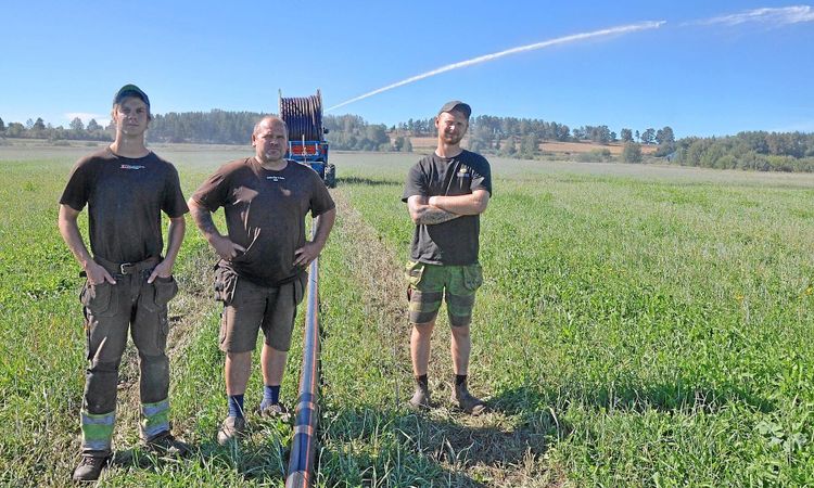 Självgående bevattningsmaskin blev räddningen