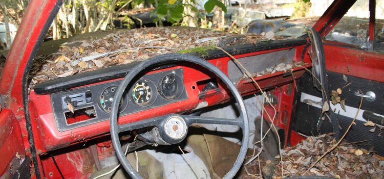 Dumpade bilar - ofta på lantbrukens mark