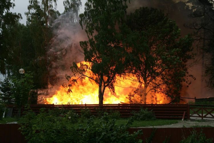 Godståg startade svårsläckt skogsbrand