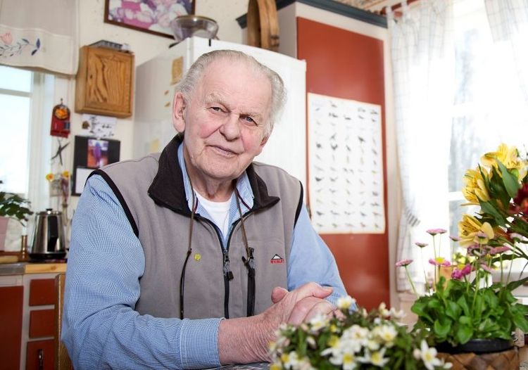 Thorbjörn Fälldin vid 90-årsdagen i april.