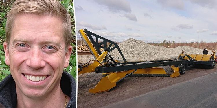 Sladden får rätt stuk på skogsvägen