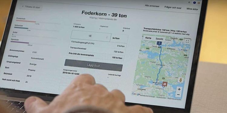 Digital spannmålshandel för alla