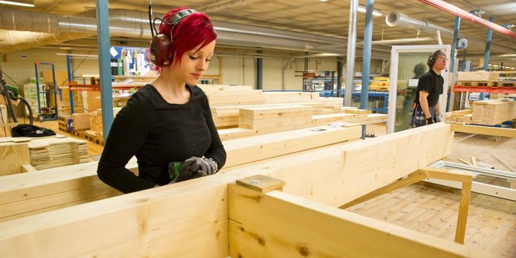 Allt mer trä i husbyggandet