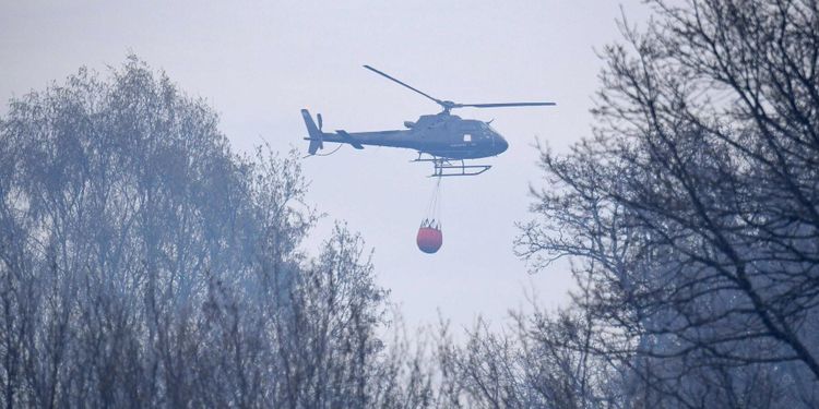 Stor insats vid skogsbrand utanför Alvesta