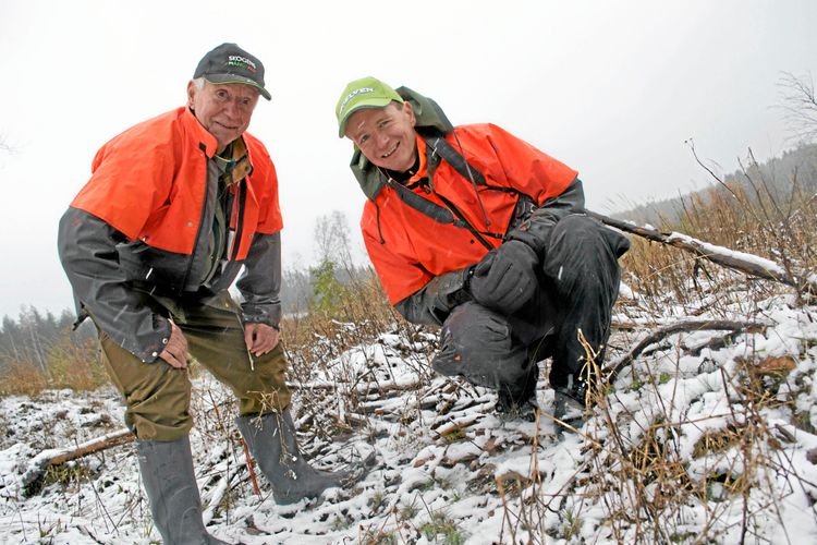 Bo och Per Jonasson inventerar såddplant i Bergslagen.