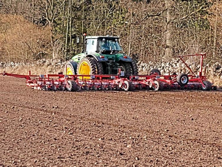 Totalt ska det sås 400 hektar sockerbetor och 275 hektar korn.