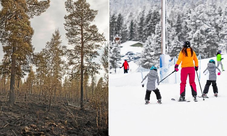 Sparad snö kan stoppa branden