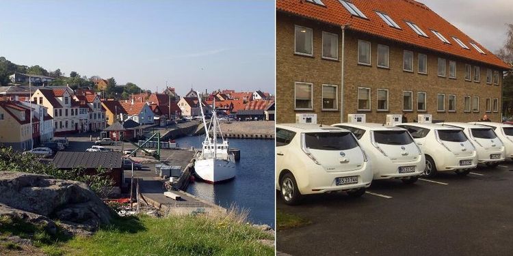 Bilarna laddar ön med el