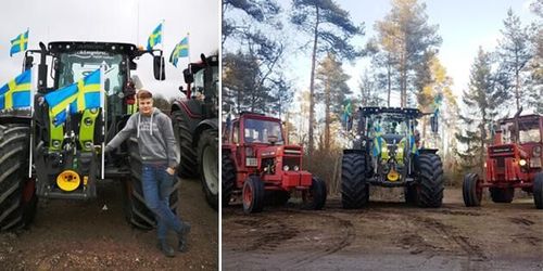 Här fixar eleverna sin första traktorkaravan