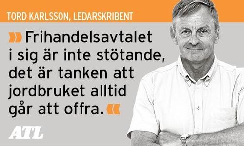Jordbruket offras i frihandelns namn