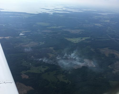 Åskväder orsakade nya skogsbränder