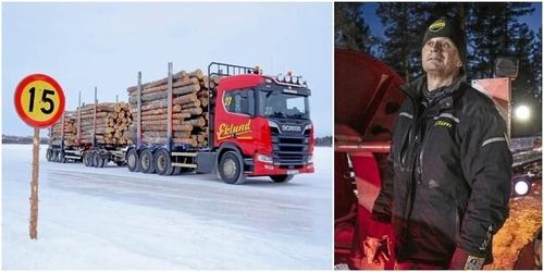 ATL TV: Fraktar timmer över isen – 60 ton i taget