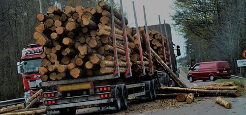 Timmerlast välte i Iggesund