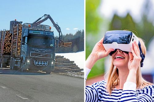 Logistikföretaget VSV håller på och ta fram en ny kranlösning som kan styras inifrån hytten med vr-glasögon.