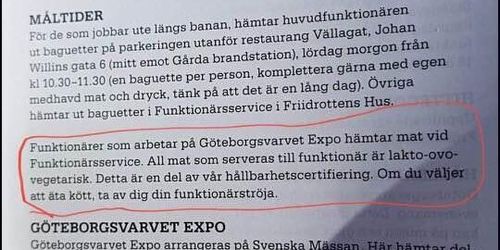 Arrangör till köttätande funktionärer: Ta av tröjan