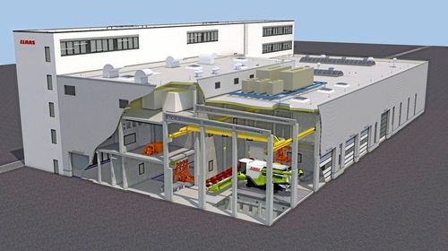 Claas nya testanläggning får en golvyta på 8 000 kvadratmeter.