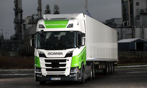 Etanoldriven Scania för tunga transporter