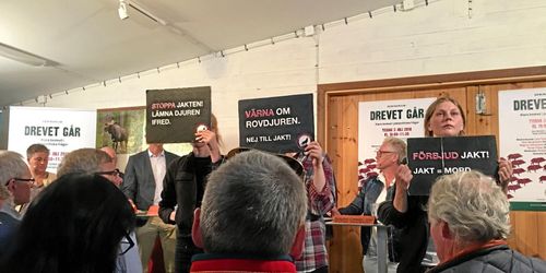 Aktivister störde jaktdebatt