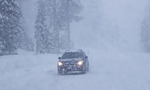 Olycksdrabbat i storm och snö