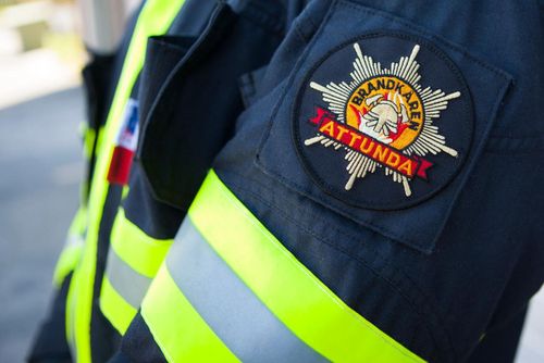 Ladugård i full brand