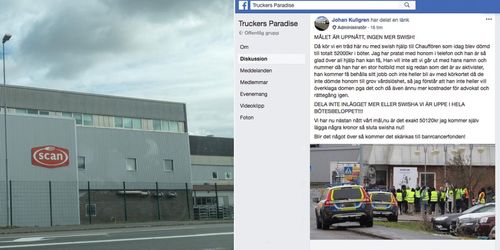 Lastbilschaufförer samlade in 50 000 på en timme