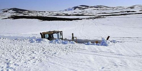 Snöröjningen av Vildmarksvägen igång