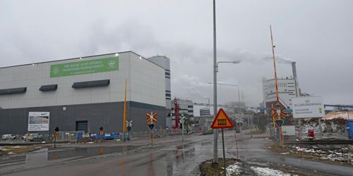 Grus i maskineriet i Grums