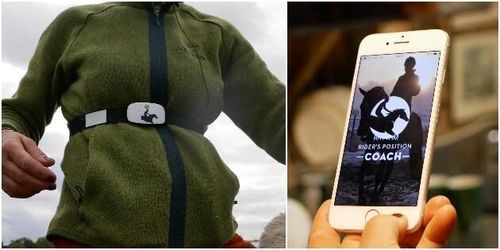 Här är bältet som läser av ryttarens sits