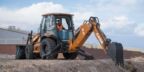 Eldriven traktorgrävare från Case