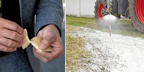 Skippa plast och bildäck – täck ensilaget med spruta