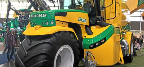 Gödselspridare på tre hjul